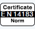 Certifikát EN 14183