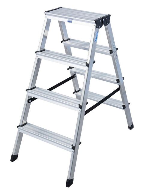 Oboustranné hliníkové schůdky Dopplo 2x4 stupně