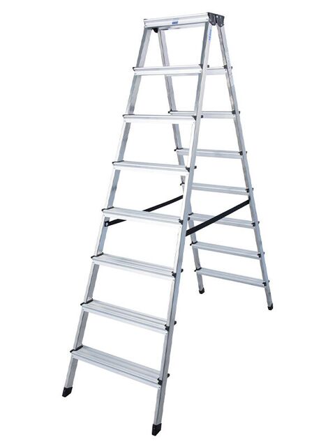 Oboustranné hliníkové schůdky Dopplo 2x8 stupňů