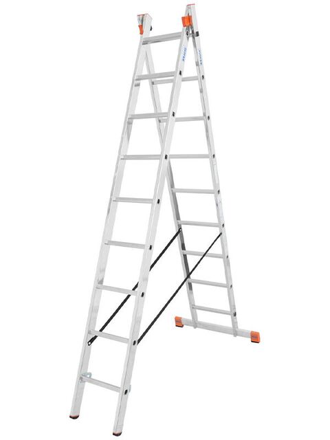 Žebřík dvoudílný víceúčelový Monto-Profi 2x9 příček