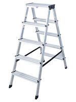 Oboustranné hliníkové schůdky Dopplo 2x5 stupňů