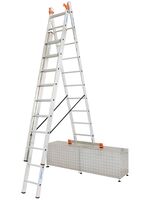 Hliníkový žebřík třídílný Monto-Profi 3x10 příček